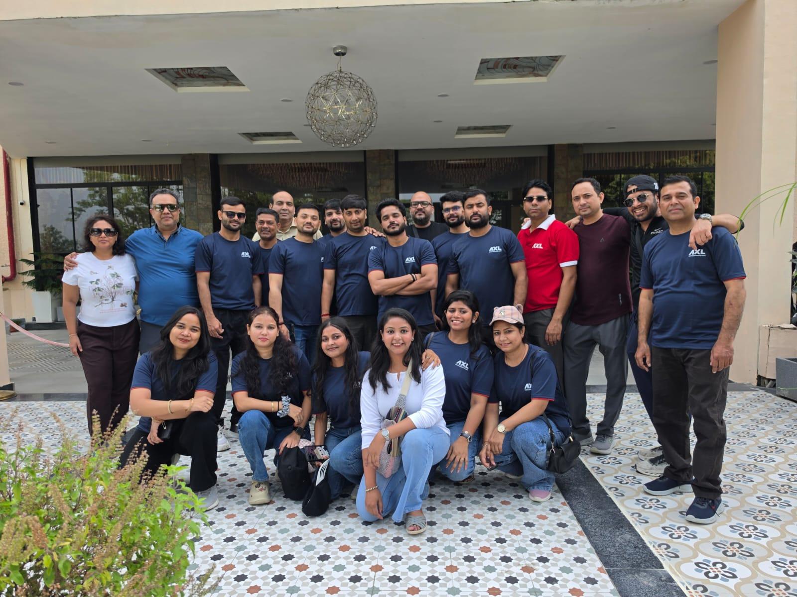 Group photo at a team offsite