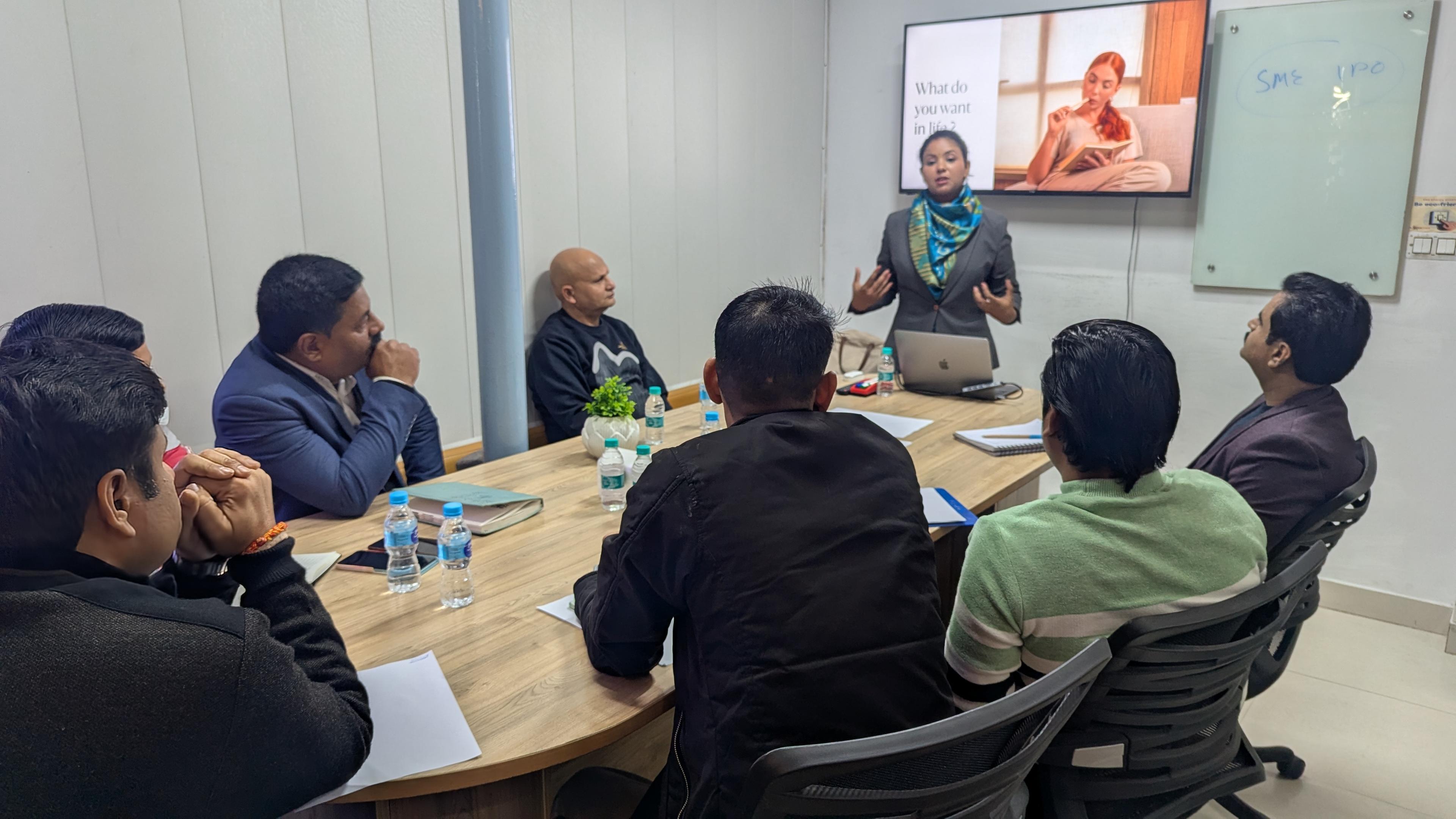 Coaching session with business owners