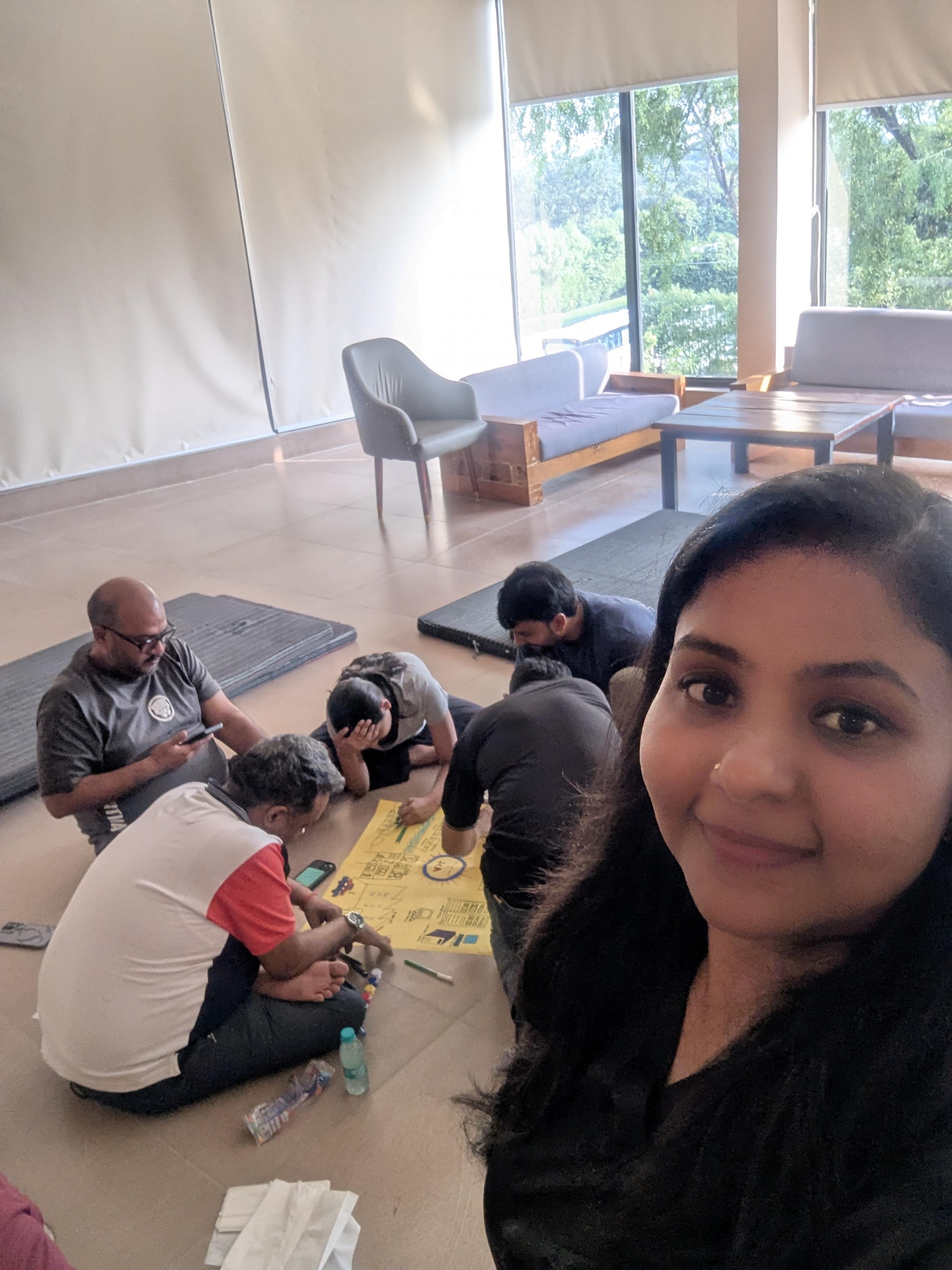 Team activity during an offsite